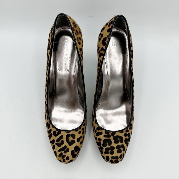 Calvin Klein Retro Colette Trending‎ Leopard Calf Hair Platform Pumps Sz 8 - Picture 5 of 13